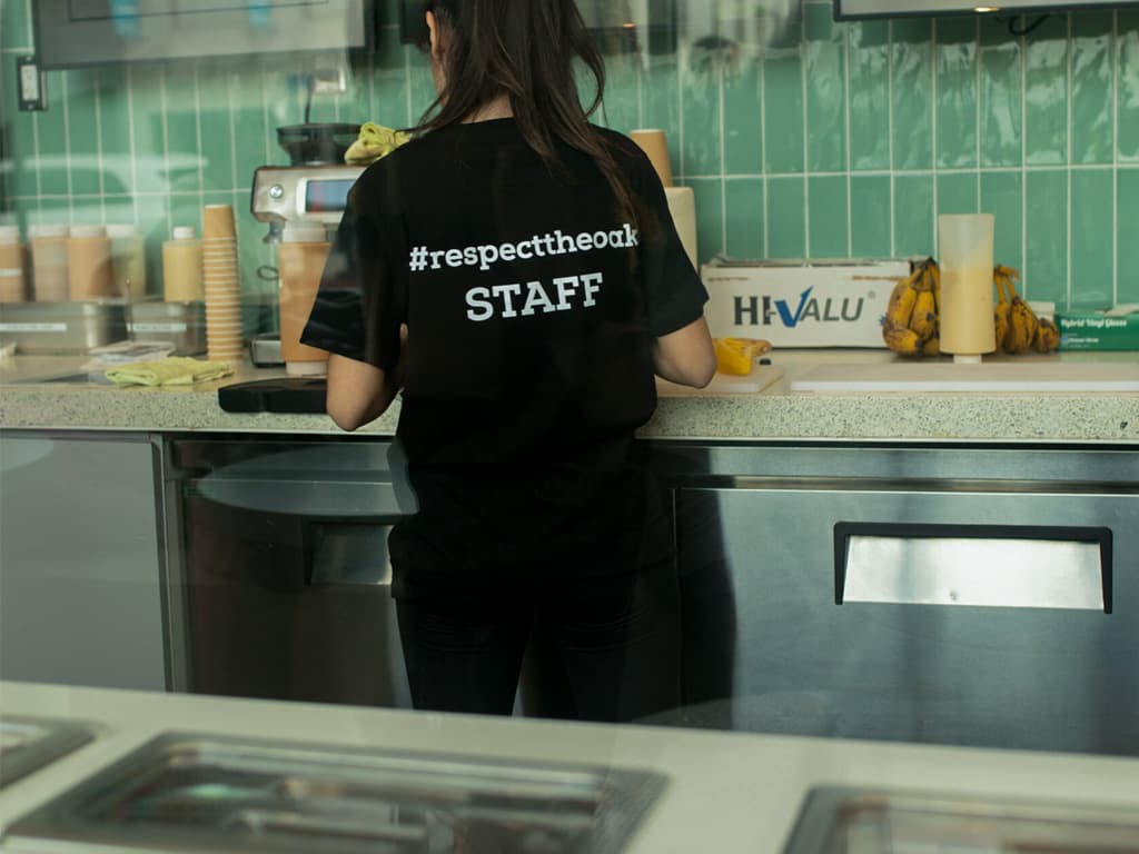 1 employee working at the Cashier & Bowl Assembly area